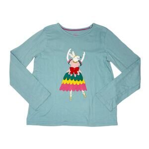 Mini Boden Dancing Bunny Applique Shirt Size 11-12Y